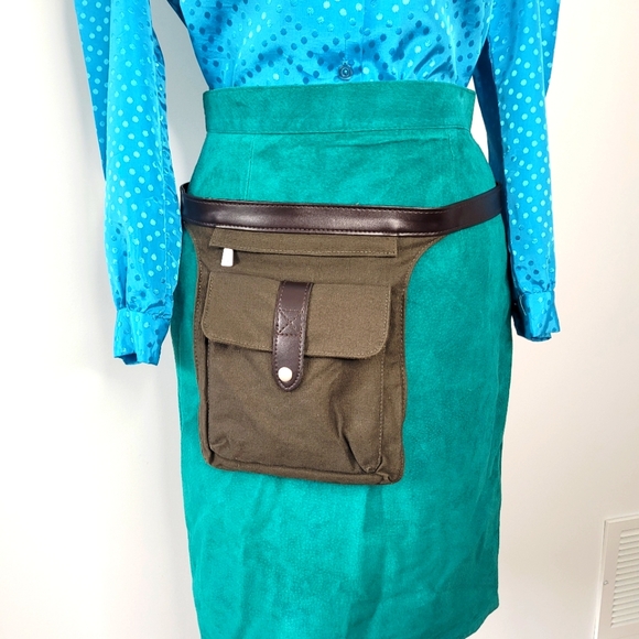 Promod Handbags - Dark green waist pouch with velcro closure